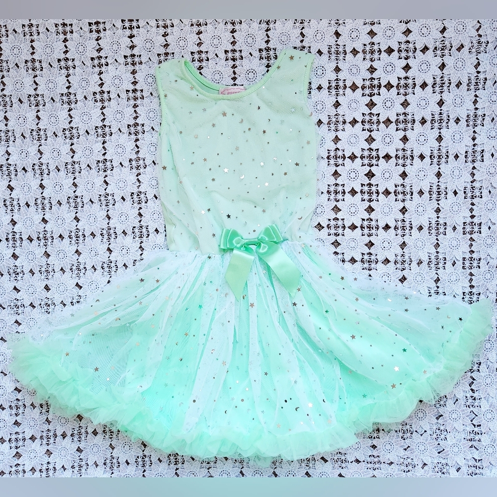 Popatu seafoam green frilly tulle tutu dress
